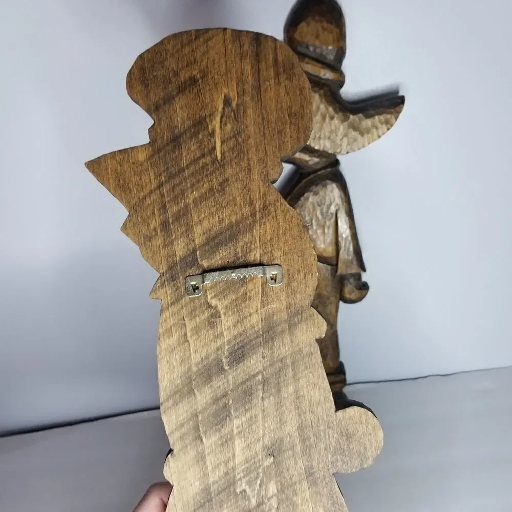 Wooden amish man and woman wooden wall hanging farmhouse decor